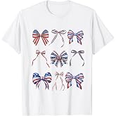 Women's American Flag T-Shirt - Patriotic July 4th Graphic Tee, Army Green, Size M