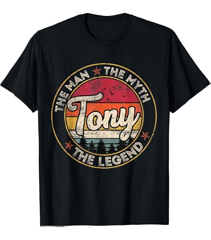 Amazon.com: Tony Name T-Shirt : Clothing, Shoes & Jewelry