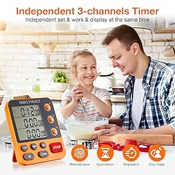 Digital Dual Kitchen Timer, 3 Channels Count