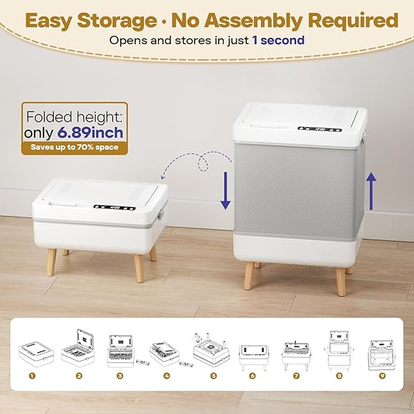 VIPBATH 35L TOWEL WARMER FOR BATHROOM, FAMILY-SIZED FOLDABLE DESIGN WITH WINDOW, DUAL SAFETY SHUT-OFF FOR OVERHEAT AND TIP-OVER, 12 AROMA DISCS, TOWEL HEATER FOR OVERSIZE BATHROBES BLANKETS