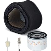 Panari Maintenance Kit Air Filter 12 083 10-S for John Deeer L110 LT160 | replaces GY20661, M131303, M145944, 12 083 16, Includes pre-filter, oil filter, fuel filter, spark plug, all-in-one set