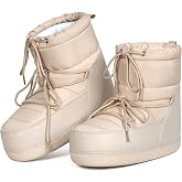 QLR Womens Winter Snow Boots Anti-Slip Ankle Booties with Warm Lining