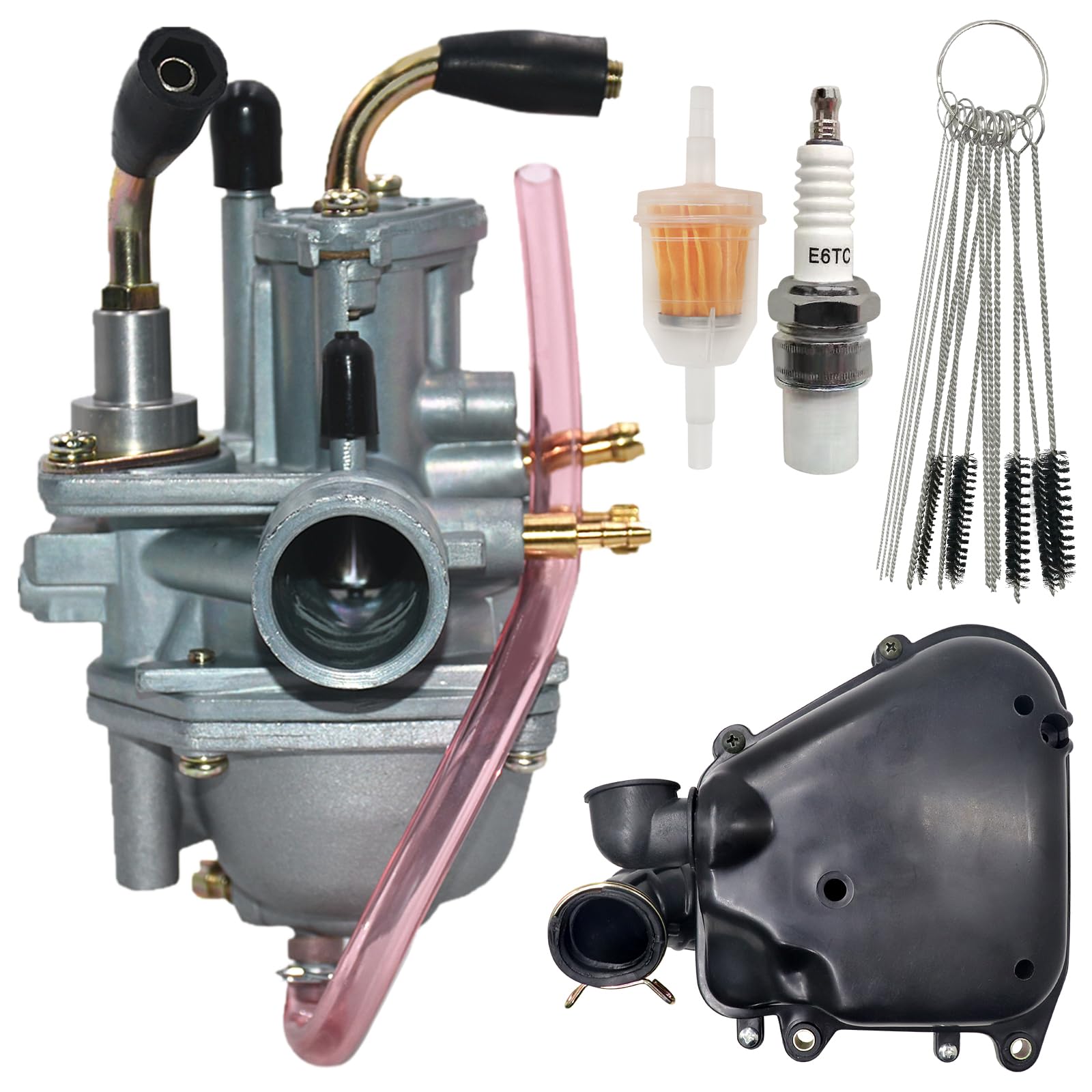 Photo 1 of 2 STROKE CARBURETOR for Yamaha Jog Bombardier 50cc 90cc for Polaris Sportsman Scrambler Predator E-TON 50 90 for Dinli 50cc 70cc 90cc 100cc 110cc ATV Quad Carb