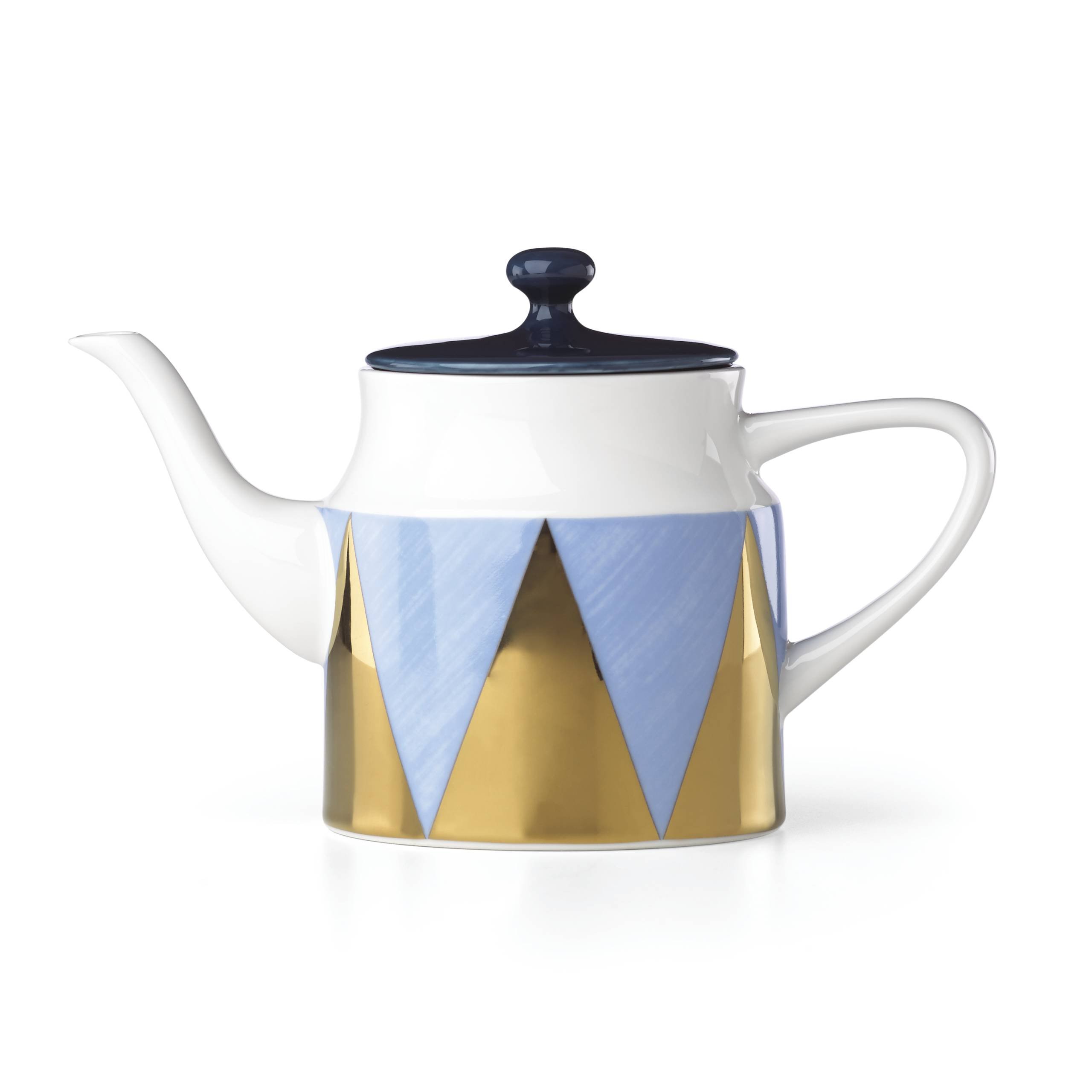 Lenox Azzurro Angles Procelain Teapot, Blue