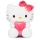 Ahlsense 9" Cat Plush with Hearts Love, Kawaii Cat