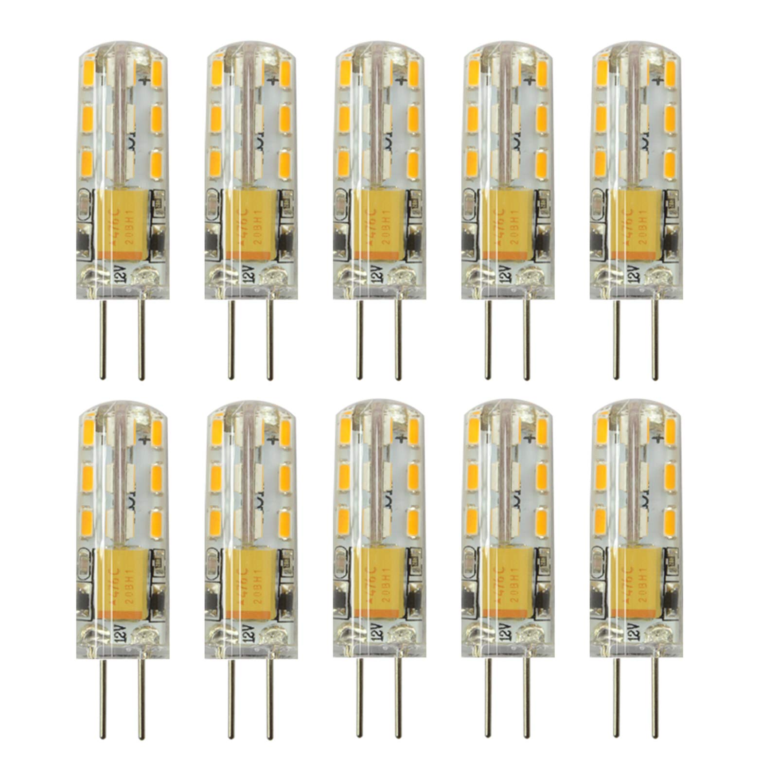 RAYHOO 10pcs G4 LED Bulbs JC Bi-Pin Base Lights