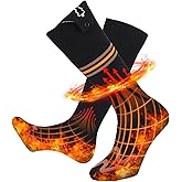 Heated Socks, Heated Socks for Men Women 5000mAh*2 Electric Heated Socks, Up to 10 Hours Battery with 4 Heating Levels for Winter Outdoor Work Skiing Camping Hiking