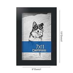 ArtToFrames 7x11 Inch Black Picture Frame, This