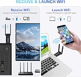 Omivine USB 3.0 WiFi Bluetooth Adapter 1300Mbps 5.8G/2.4G Dual Band AC PC Laptop view 7