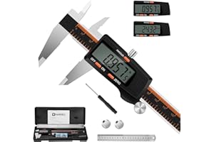 Digital Caliper, HARDELL 6 Inch Stainless Steel Calipers Measuring Tool with Large LCD Screen, Electronic Vernier Caliper Mic