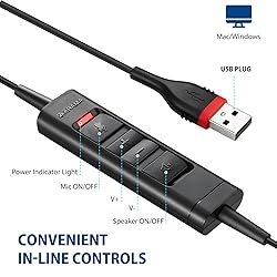 Arama USB Headset with Microphone
