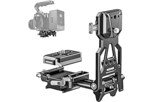 NEEWER Foldable V Mount Battery Plate with Arca Type Camera Baseplate for RS4 RS3 Gimbal & Tripod, Lightweight DSLR Camera Video Rig Compatible with SmallRig V Mount Battery & Cage, PS015