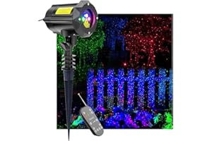 Moving Firefly LEDMALL RGB Outdoor Garden Laser Christmas Lights with RF remote control and Security Lock