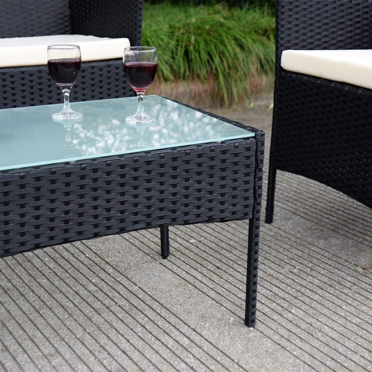 Amazon Com Tangkula Am0592hm Wicker Furniture Set Black 001 Garden Outdoor