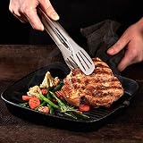FANTESI 4 Pcs 7in Stainless Steel Kitchen Tongs Food Serving Buffet Frying view 2
