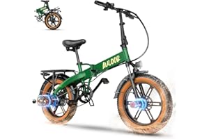 AULOOR Folding Electric Bike for Adults, 750W Motor(1000W Peak),30MPH, 60Mile,48V 12.8AH/15AH/20AH Battery,20" Fat Tire Foldable Electric Bicycle,Commuter Beach Snow E-Bikes,7-Speed