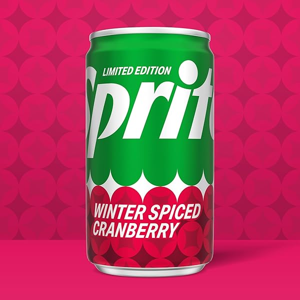 SPRITE WINTER SPICED CRANBERRY SODA SOFT DRINK FRIDGE PACK, 7.5 FL OZ MINI CANS, 10 PACK