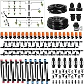 260 FT Drip Irrigation System | Automatic Garden Watering System with 40FT 2/5" &amp; 220FT 1/4" Tube for Lawn, Raised Bed, Micro Misting Sprinkler System