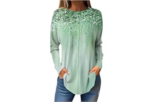GOFULY Shirts for Women Dressy Casual Fall Solid Tunic Tops Blouses Casual Long Sleeve Sexy Tops Winter Crew Neck Sweatshirts