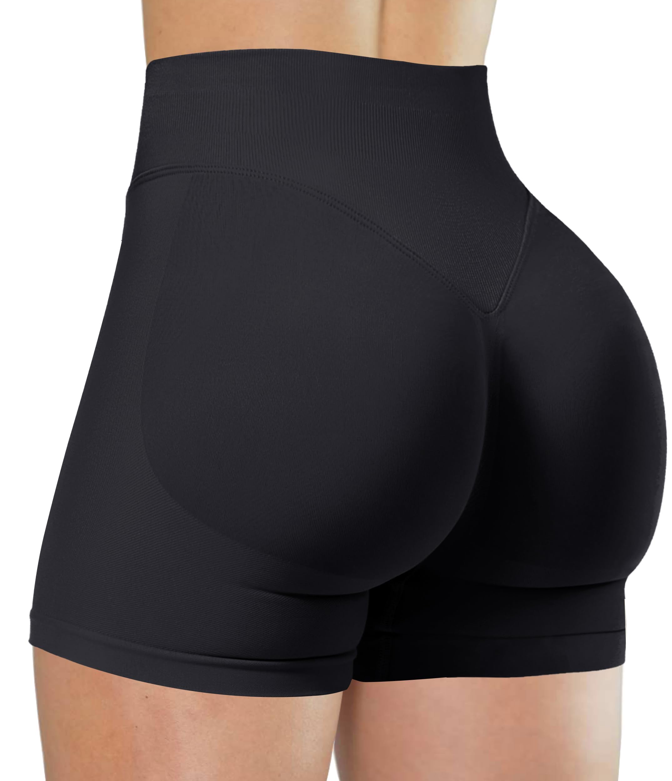 Photo 1 of **STYLE DIFFERS EXACT SIZE UNKNOWN*** Unthewe Womens Workout Seamless Scrunch Butt Lifting Shorts High Waisted Tummy Control Gym Yoga Shorts(U516-Black)