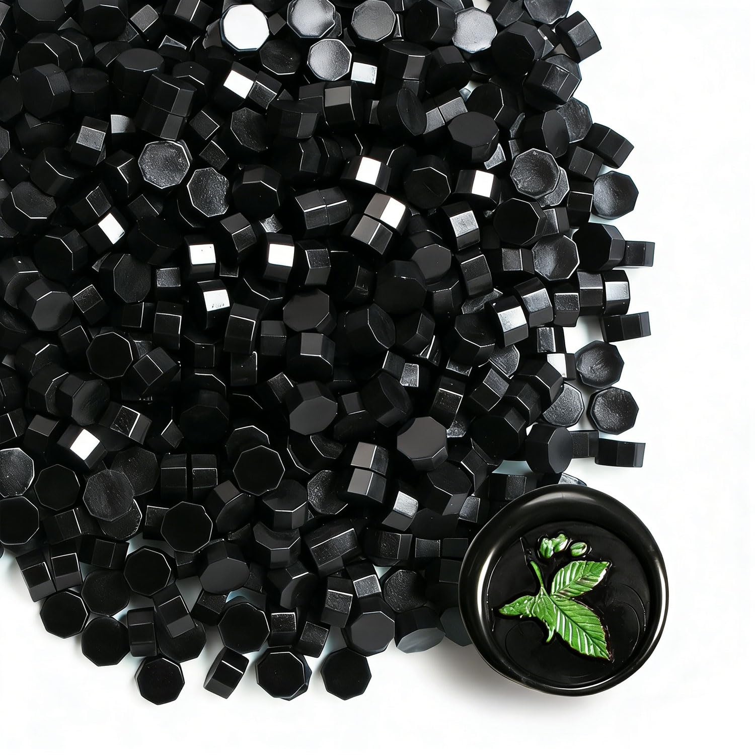 Tomgenrine Premium Wax Seal Beads - 520 Black Sealing Pellets for Letters, Greeting Cards, Wine Bottles & Crafts | Professional Quality for Wedding Invitations, Party Decor & DIY Projects