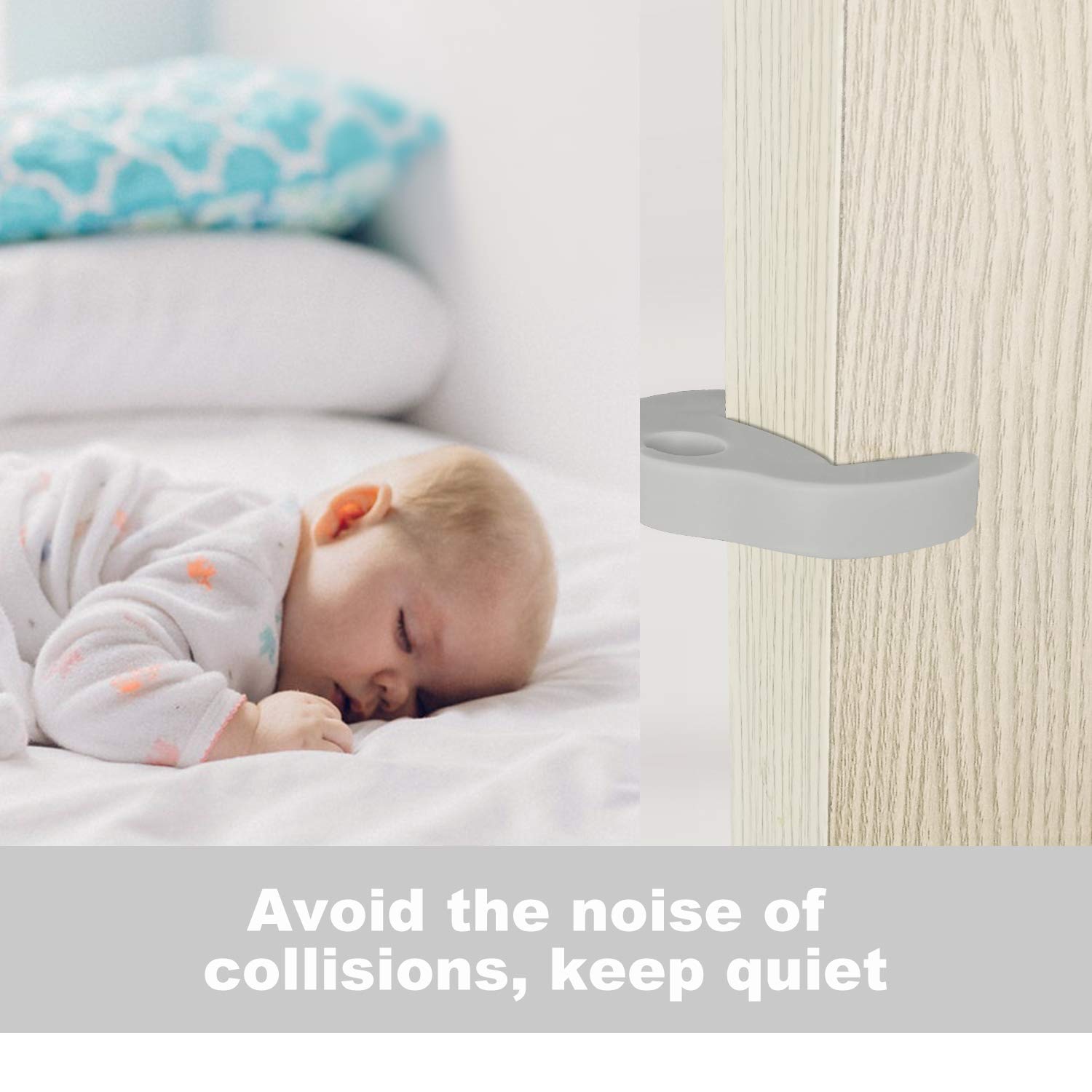 CalMyotis Door Pinch Guard Baby Proofing Door Stopper, Soft Yet Durable, Prevents Finger Pinch Injuries, Baby Safety Finger Protectors, Version 2.0 (4 Pack)