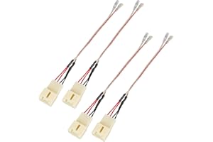 RED Wolf Front Rear Door Speaker Wiring Harness Adapter Connector Plug Replacement for Ford Focus Fusion Explorer Edge 2013-2