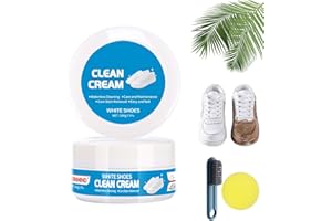 160g White Shoe Cleaner Cream, Multifunctional whites shoes cleaning creams for Various shoe, Leather Products, No-Wash