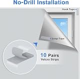 Valquid Blackout Blind 200x145 cm Temporary Window Cover Grey view 3