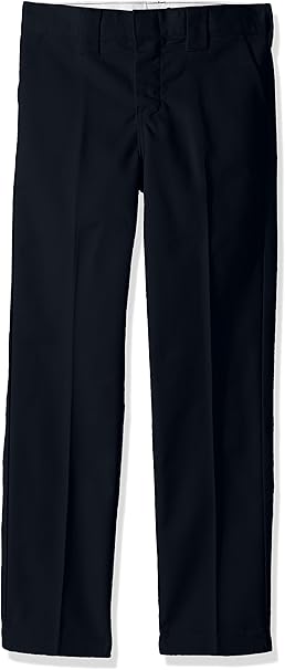 black slim straight pants