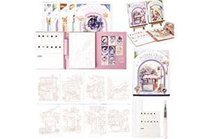 Creative Stress Relief Kit,2026 New Paint Art Watercolor Books Painting Kit,Watercolor Painting Book for Adults,3-Fold Waterc