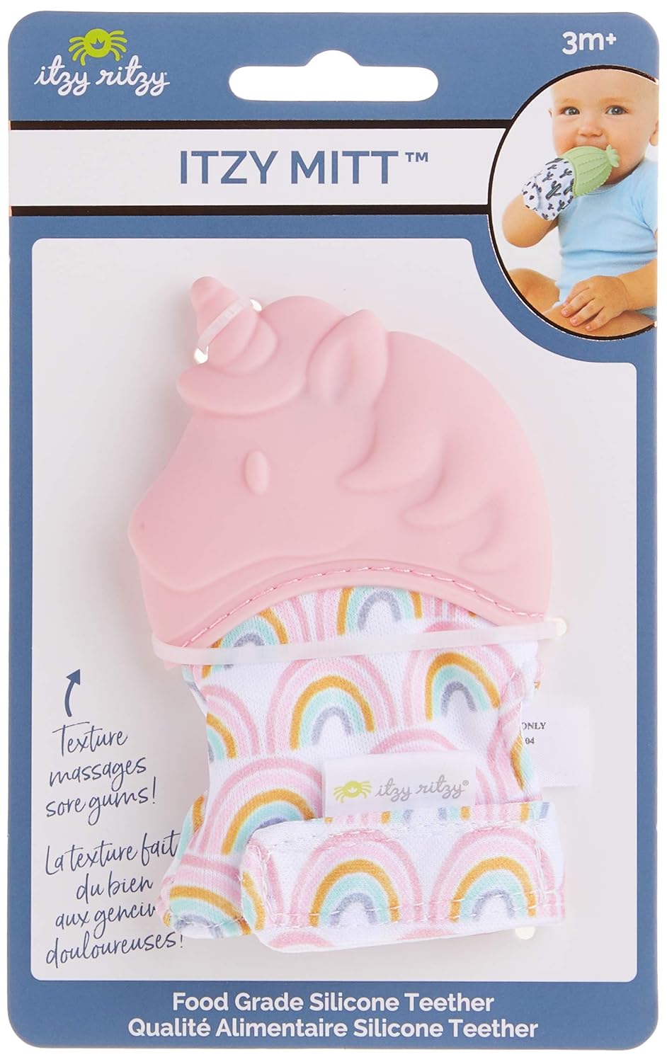 Itzy Ritzy Silicone Teething Mitt – Soothing Infant Teething Mitten with Adjustable Strap, Crinkle Sound and Textured Silicone to Soothe Sore and Swollen Gums, Cactus : Baby