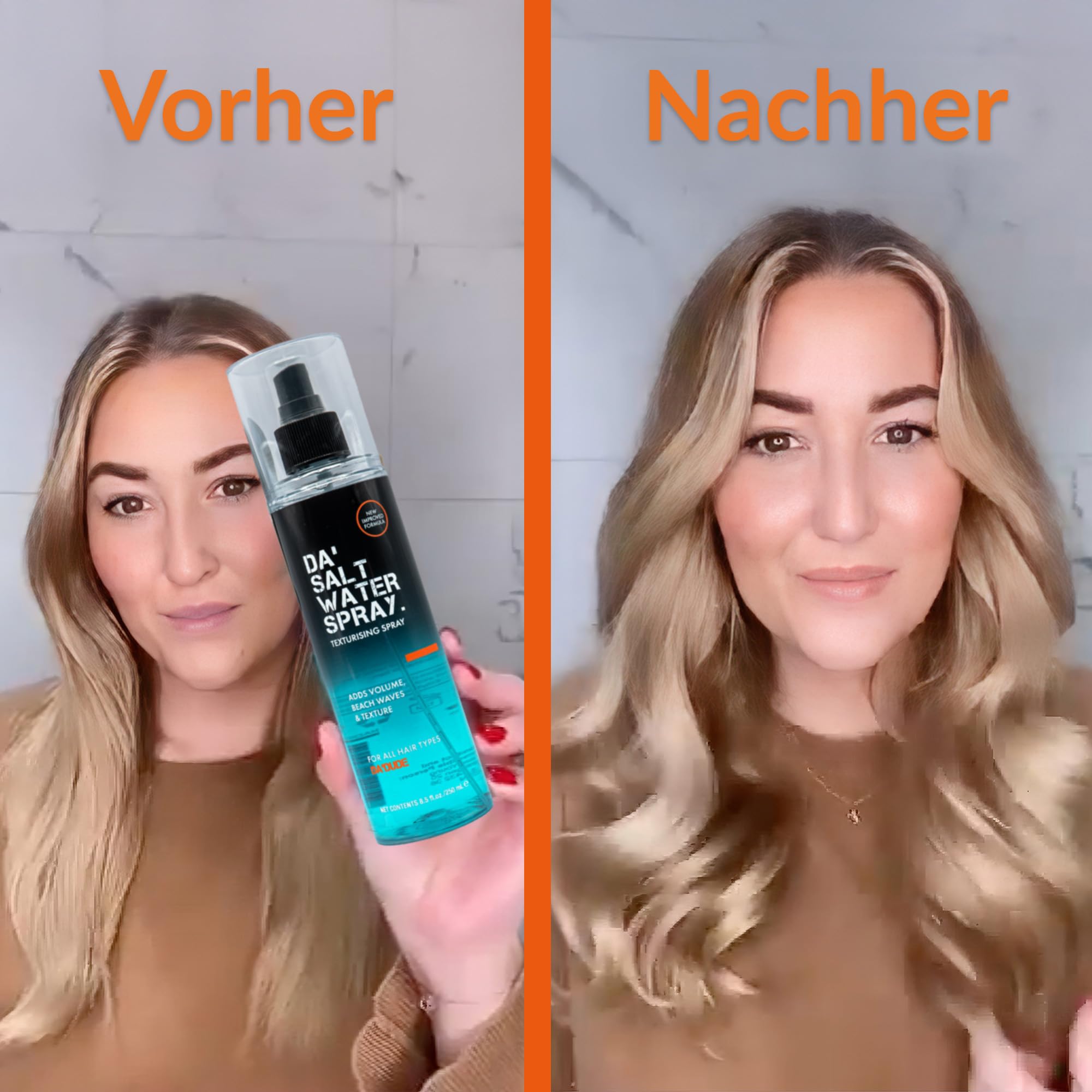 Da'Dude Sea Salt Spray 250 ml – Salzspray fuer Haare mit Volumen & Textur – Panthenol & Meersalz – Haarspray Maenner & Frauen fuer Beach Waves 7