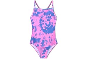 TENVDA Girls One Piece Swimsuits Sport Halter Swimwear Beach Bathing Suit