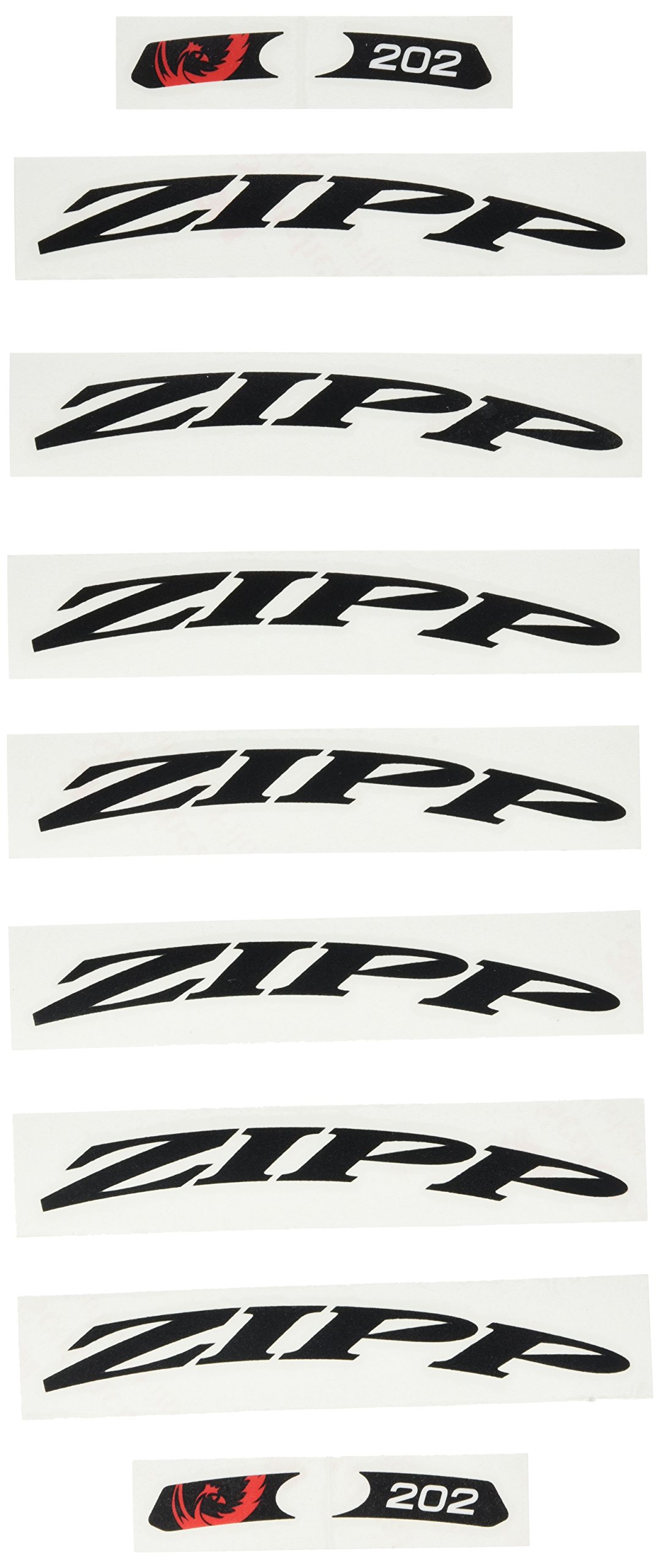 DECAL SET 1 WHEEL 202 ZIPPLOGO MATTEBLK