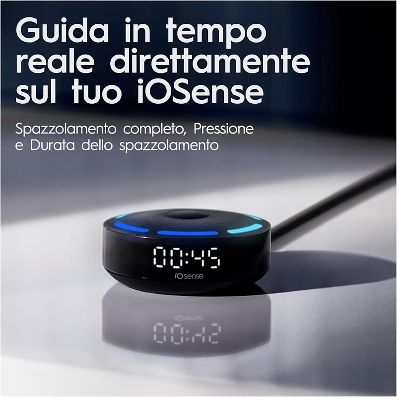 iO 10 Spazzolino Elettrico, 3 Testine di Ricambio, Custodia, Nero