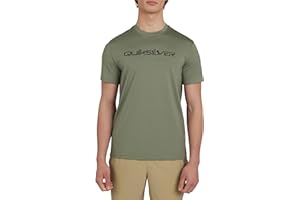 Quiksilver Mens Swimwear Regular Fit UPF 50 Short Sleeve Sun TeeRash Guard Shirt