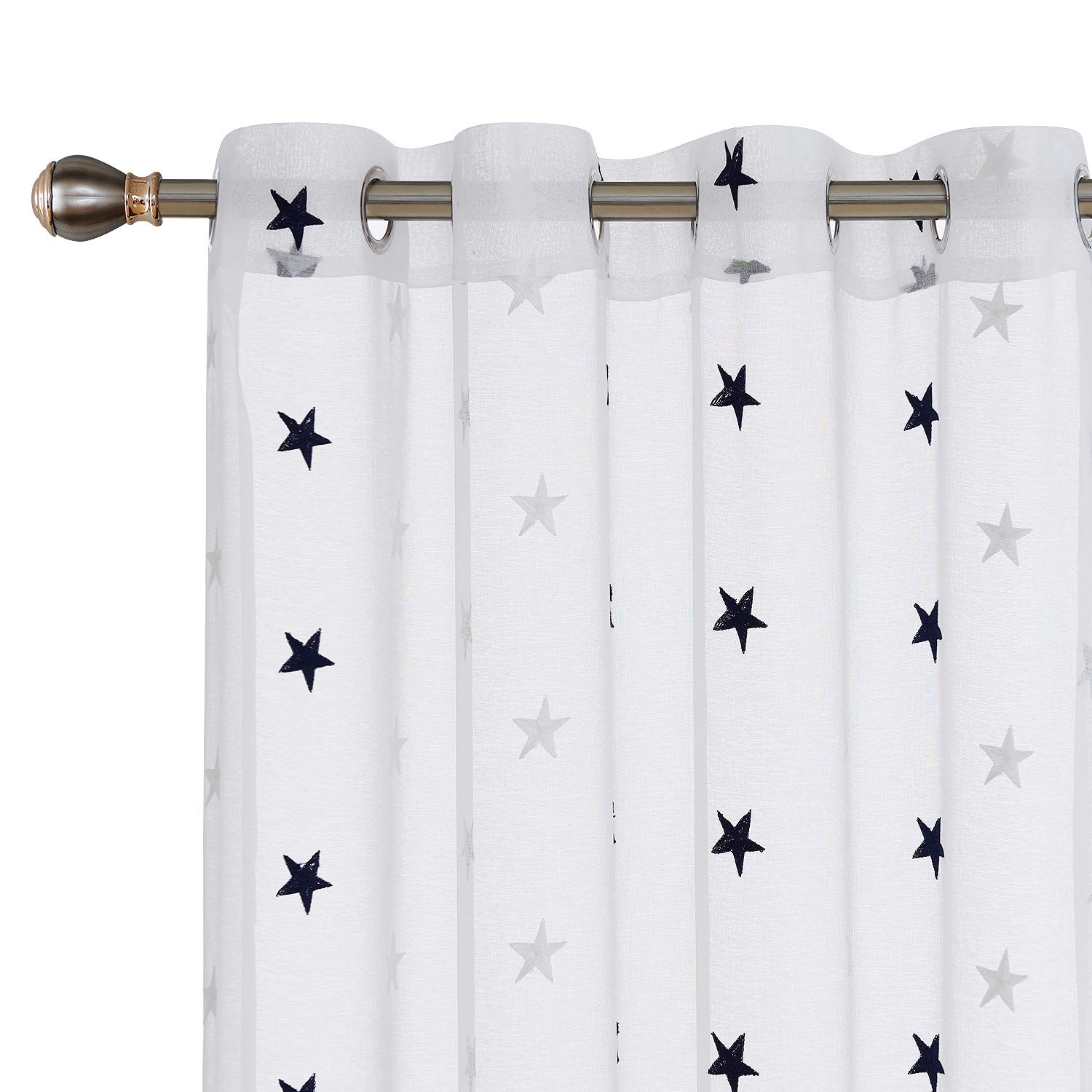 Decoración del hogar Deconovo Cortinas Visillos para Ventana Cortina