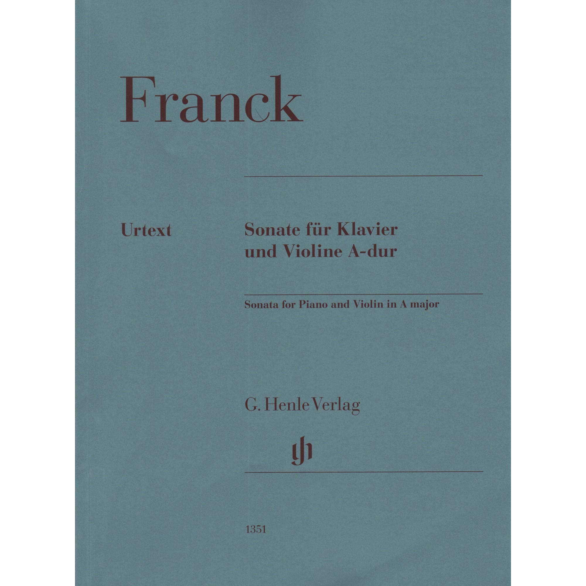 Sonate für Klavier und Violine A-dur: Instrumentation: Violin and Piano