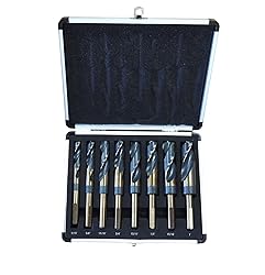Hoteche 8PC HSS Cobalt Silver & Deming Drill Bits