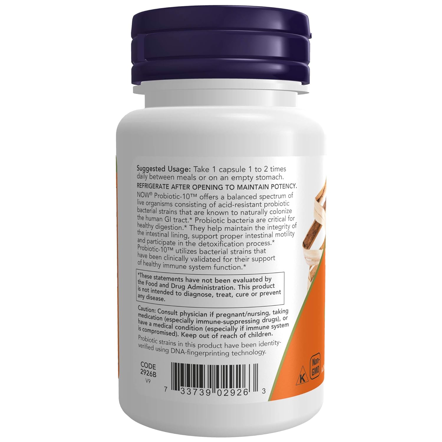 NOW Supplements, Probiotic-10, 25 Billion, with 10 Probiotic Strains, Strain Verified, 50 Veg Capsules: Health & Personal Care