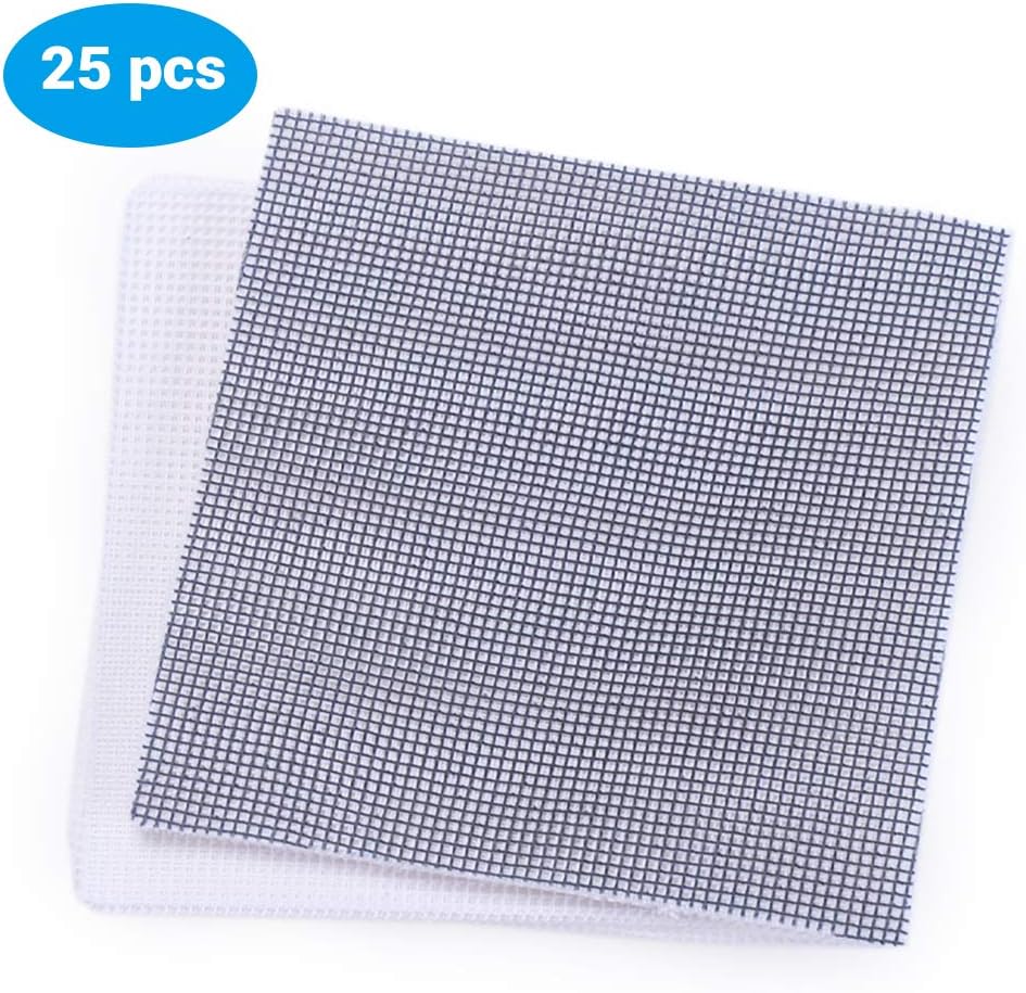 SyeRum 25pcs Flower Pot Mesh Pad Bonsai Grid Plastic Flower Pot Mesh Pad Mesh Pad for Garden Drains Prevents Soil Loss