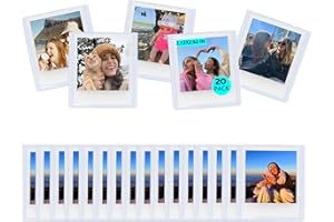 WOGOZAN Go Magnetic Picture Frame Compatible with Polaroid Go Gen2/Polaroid Go Instant Print Camera 2.12x2.62 Inches Films, Magnets for Refrigerator with Transparent Cover - 20 Pack White