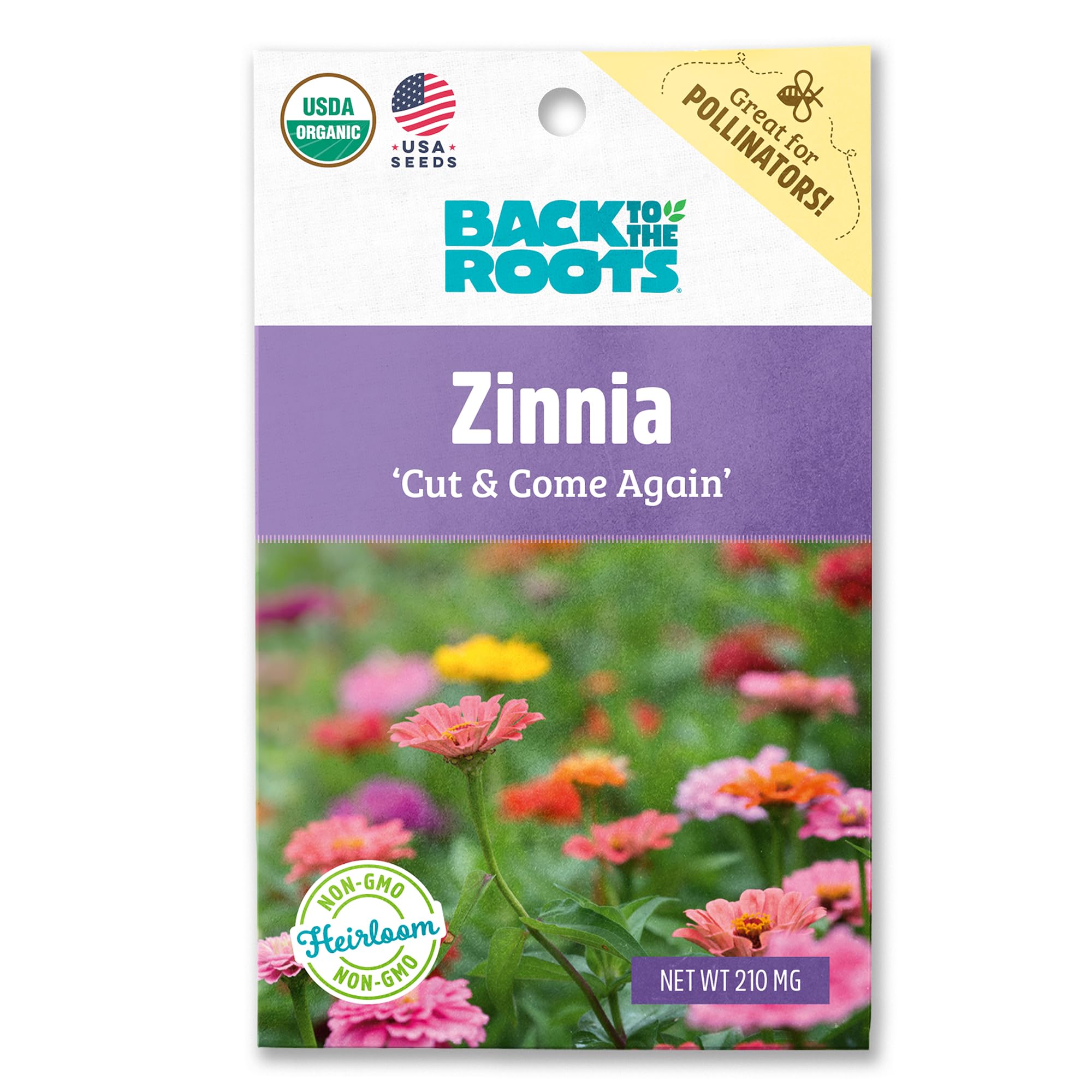 Back to the Roots 100% Organic Seed Packet - Zinnia