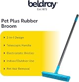Beldray Pet Plus+ Rubber Broom with Squeegee 2-in-1 Telescopic Handle view 2