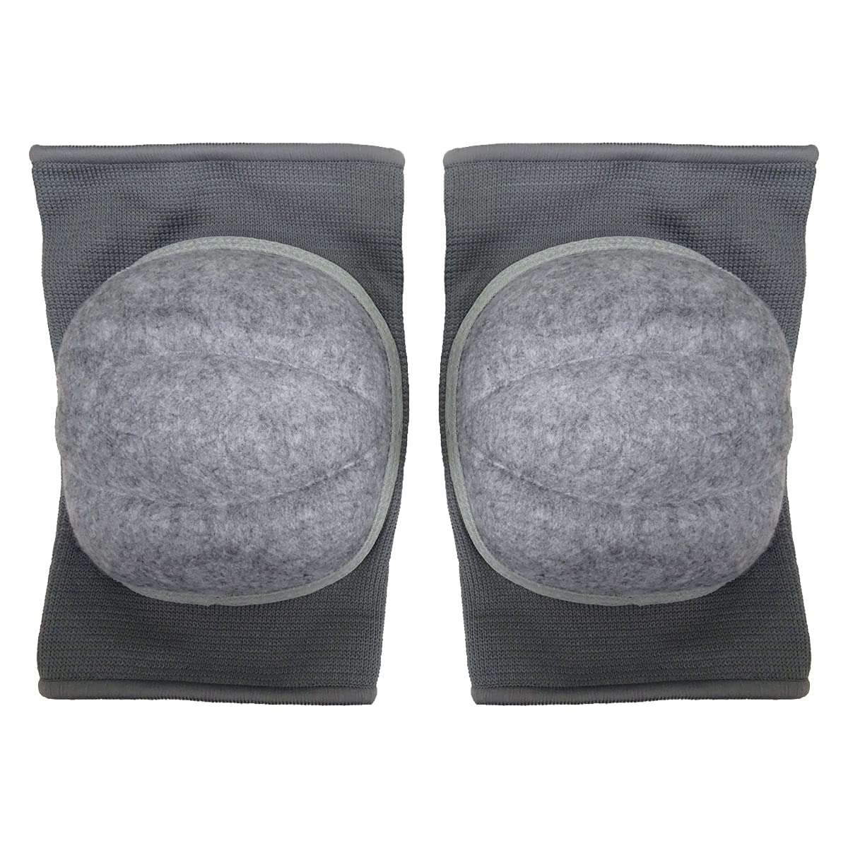 Playwell Deluxe Premium Quality MMA Thick Padded Ghost Grey Knee or Elbow Pads - PAIR (Small)