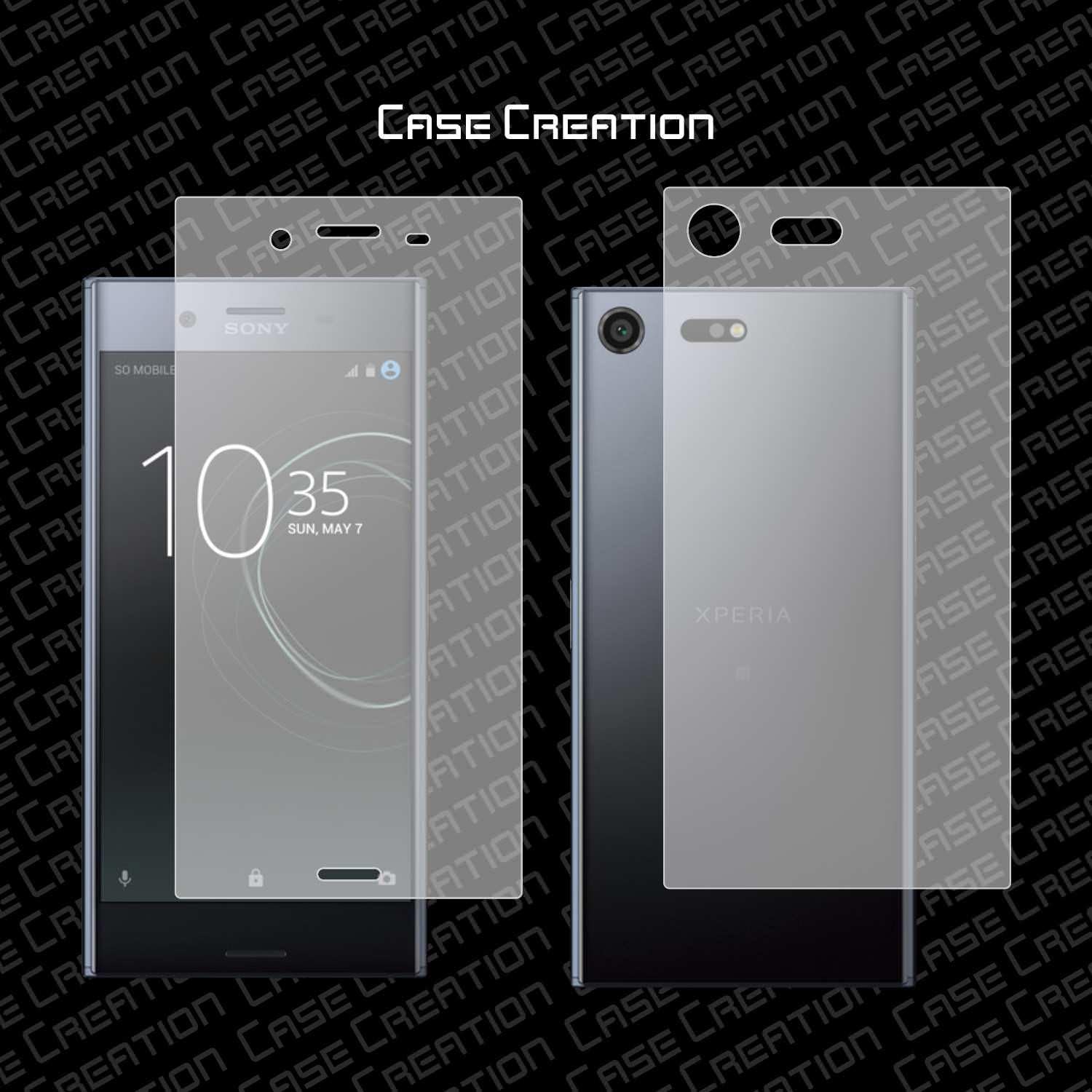Case Creation Front Back Screen Guard for Xperia XZPremium, 360 Shield Full Body + Scratch Coverage for Sony Xperia XZ