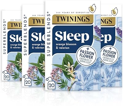 Twinings Superblends Sleep Tea Valerian Orange Blossom 80 Biodegradable Bags