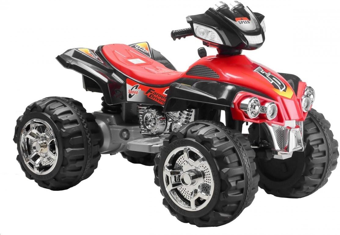 Mondial Toys Moto ELETTRICA 12V Super Quad per Bambini ATV con LUCI E