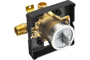 RJDIBAN Shower Valve for Delta R10000-UNWS, 4 Port 1/2 Inch Connection 1-Pack, R10000 Valve Kit Compatible with Delta MultiChoice 13 14 17 17T Shower and Tub Trim Faucet, Brass Construction With Stops